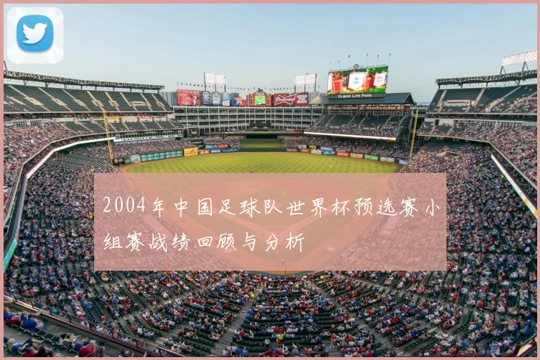 2004年中国足球队世界杯预选赛小组赛战绩回顾与分析
